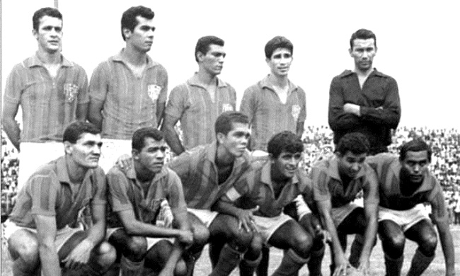 Unión Magdalena campeón de 1968. Parados de izquierda a derecha: Wilson Baratta ‘Pipico’, Eugenio Samaniego, Alfredo Arango, José Quiñones, Justo Ramón Sayas. Abajo en el mismo orden: Obdulio Torres, Manuel Manjarrés, Aurelio Palacios, Pedro Vásquez, Pablo Huguett, Leandro ‘Odacyr’ López.