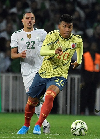 El delantero Roger Martínez tuvo una discreta actuación en la derrota de Colombia ante Argelia.