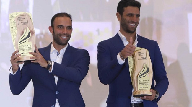 Los tenistas Robert Farah y Juan Sebastián Cabal, elegidos como los mejores deportistas del año en Colombia.