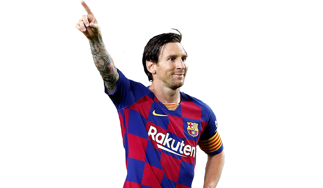 El delantero argentino del FC Barcelona, Leo Messi, celebra el segundo gol del equipo blaugrana durante el encuentro correspondiente a la jornada 29 de primera división que disputan esta noche frente al CD Leganés en el estadio del Camp Nou, en Barcelona. EFE/Alberto Estévez.