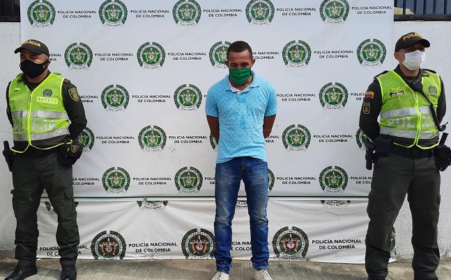 Jairziño Vásquez Rangel, fue sorprendido con dosis de base de coca y marihuana.