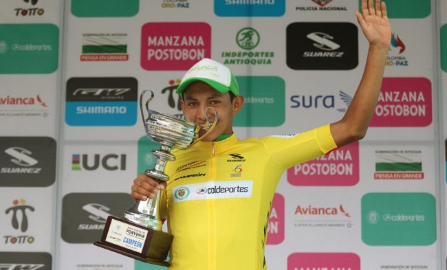 Rafael Pineda, del UAE Team Colombia, fue campeón de la Vuelta del Porvenir del 2017.