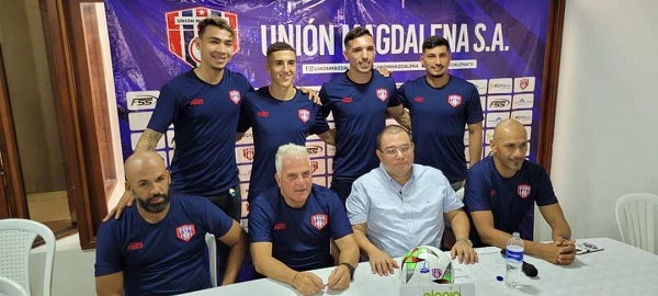 Ricardo Márquez, Diego Chávez, Agostino Spina y Facundo Stable, nuevos refuerzos del Unión Magdalena. 