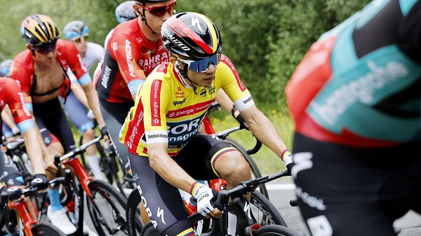 Sergio Higuita, ciclista colombiano en la Vuelta a Polonia.