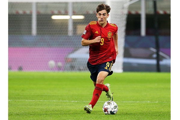 El centrocampista español Gavi es uno de los más jóvenes en participar en el Mundial de Qatar. (Foto EFE/EPA/Matteo Bazzi)