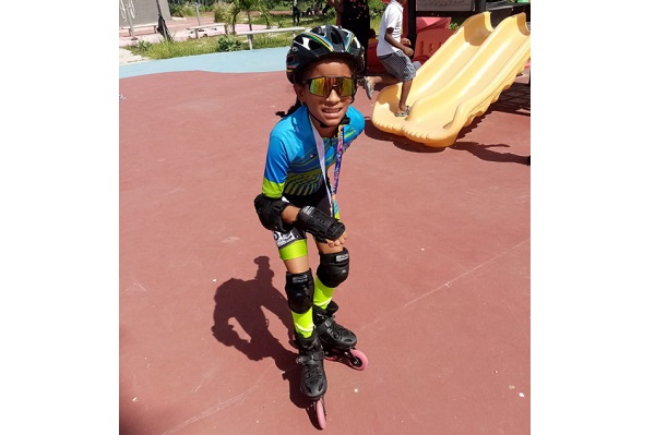 A sus 9 añitos, Karen Reyes ya es una  promesa del patinaje samario