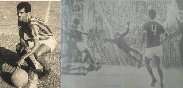 Raúl Peñaranda en su juventud, logrando marcar en aquel derechazo el que sería el inicio de aquella remontada histórica.