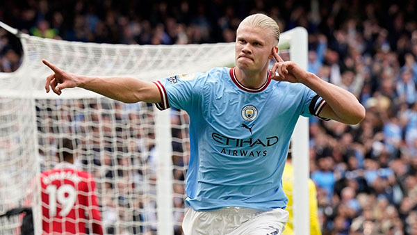 Haaland actualmente es el goleador en 35 ocasiones en 27 encuentros en la Liga de Campeones, desde su debut el 17 de septiembre de 2019.