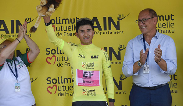 El ecuatoriano Jefferson Alexander Cepeda logró imponerse en la fracción. Foto Ciclismo a fondo.