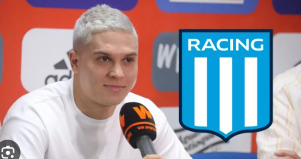 El Racing Club publicó cuatro fotos de Juan Fernando Quintero en su cuenta de Twitter. Foto Antena 2