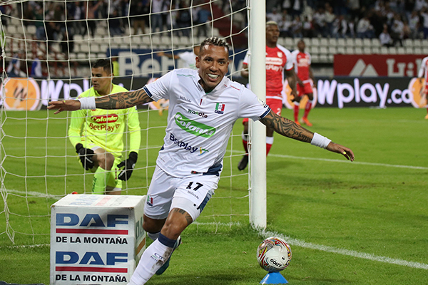 Dayro Moreno actual goleador del torneo colombiano con sus siete tantos, es uno de los jugadores a seguir de este encuentro.