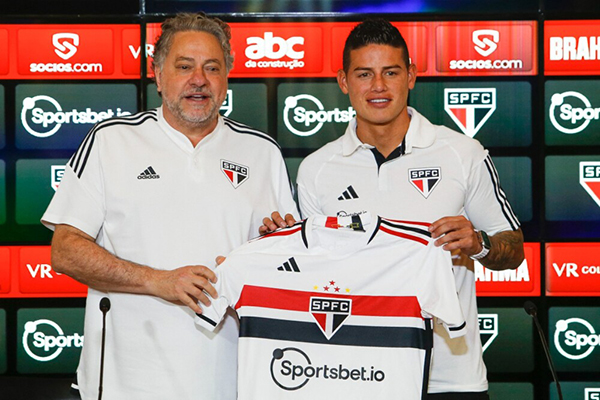 James Rodriguez, jugador del Sao Paulo que estuvo recientemente vinculado con el Beşiktaş SK de Turquía. 