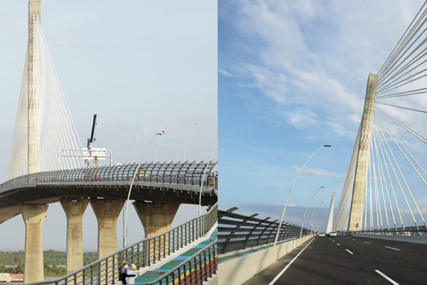 La construcción de la nueva estructura generó hasta 1.978 empleos directos, la cual cuenta con tres carriles por sentido, zona peatonal a cada lado y ciclo-ruta, la longitud del puente es de 3.2 kilómetros y el ancho total es de 38 metros. La construcción de la nueva estructura generó hasta 1.978 empleos directos, la cual cuenta con tres carriles por sentido, zona peatonal a cada lado y ciclo-ruta, la longitud del puente es de 3.2 kilómetros y el ancho total es de 38 metros.
