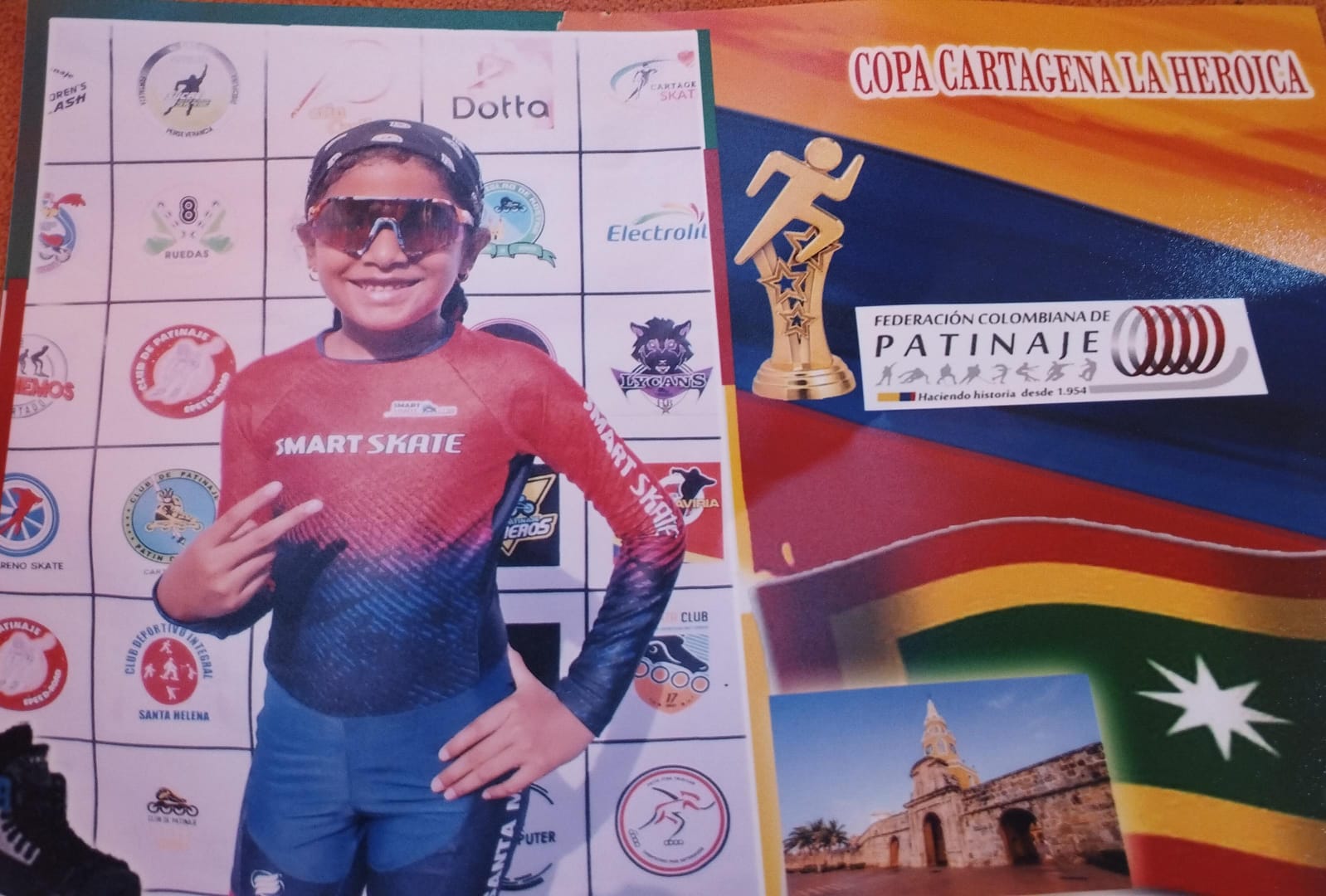 Almasofía Ortiz Nisperuza, miembro del club Smart Skate, deportista que sueña con ser una patinadora profesional. 