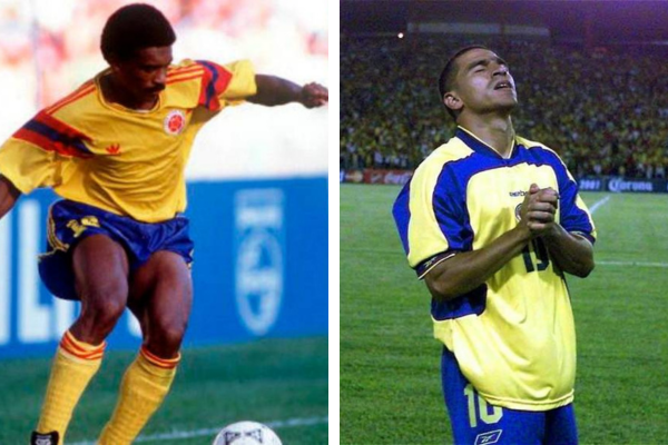 En la imagen se encuentran Carlos Alberto Valderrama y Diego Armando Maradona (q. e. p. d.), antes de disputar el partido por el tercer puesto que consagró a la Selección con el bronce en la Copa América de 1985.