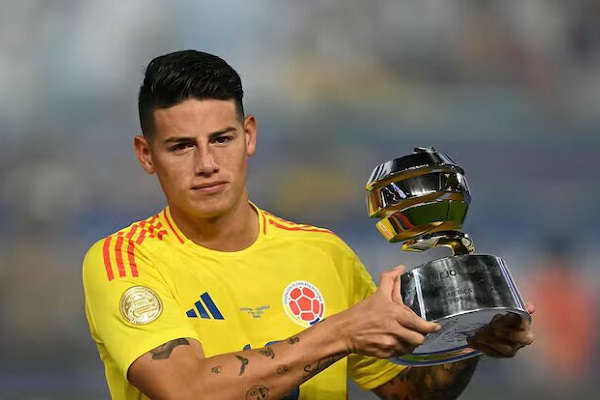 James Rodríguez el mejor jugador de la Copa América Estados Unidos 2024. 