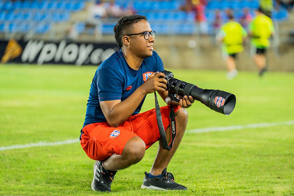 Jhan Carlos Araujo, fotógrafo del Unión Magdalena, destacó su labor en conversación con EL INFORMADOR.