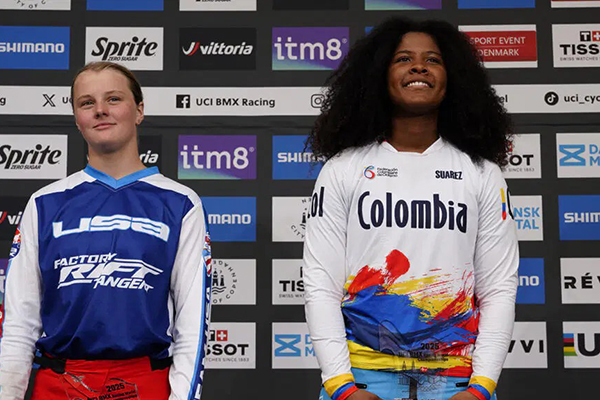 Guadalupe Palacios, bicicrocista colombiana que logró el segundo lugar en la categoría Damas 13-16 años. Foto Comité Olímpico Colombiano