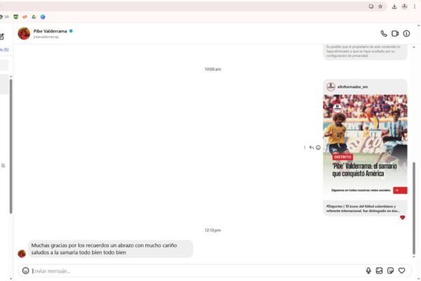 Foto captura de pantalla del chat de EL INFORMADOR.  