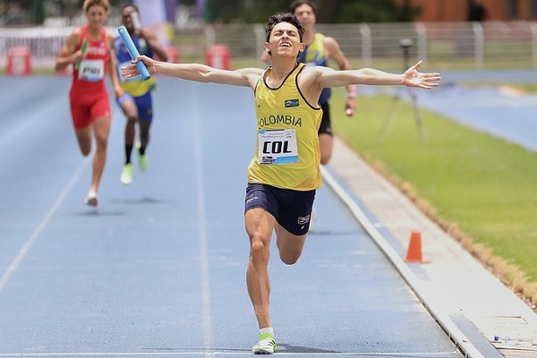 Orlando Ríos, atleta colombiano ganador de la medalla de oro en el Panamericano de Atletismo en Bogotá. Foto Comité Olímpico Colombiano 
