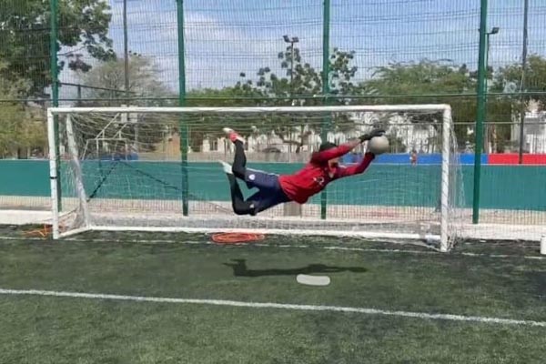 Samuel Trujillo Parody, joven portero samario quien se consolida como uno de los mejores prospectos de las categorías menores en el país. Foto cortesía álbum familiar 