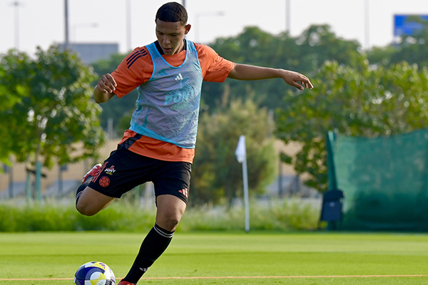 Jesús Peñaloza, jugador samario del Unión Magdalena que hace parte de la convocatoria de Colombia para el Mundial sub 17 en Qatar. Foto Federación Colombiana de Fútbol Jesús Peñaloza, jugador samario del Unión Magdalena que hace parte de la convocatoria de Colombia para el Mundial sub 17 en Qatar. Foto Federación Colombiana de Fútbol