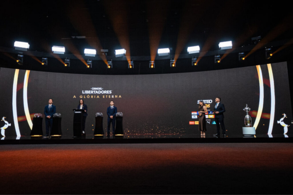 Sorteo de fase preliminar de la Copa Libertadores 2026. Foto Conmebol