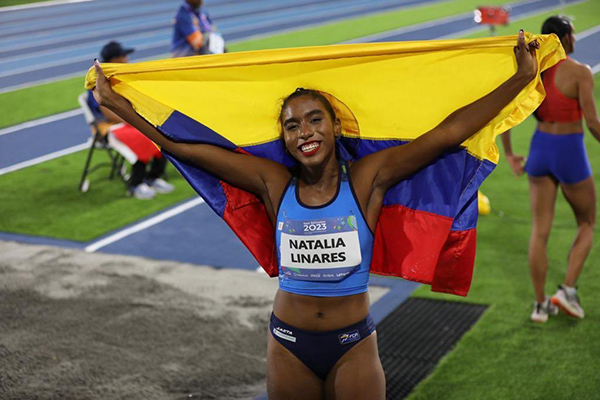 Natalia Linares, atleta colombiana de salto largo, oriunda de Valledupar. Foto Comité Olímpico Colombiano Natalia Linares, atleta colombiana de salto largo, oriunda de Valledupar. Foto Comité Olímpico Colombiano