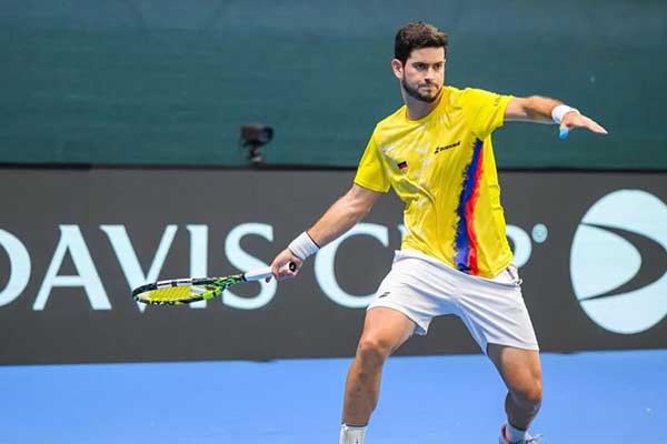 Nicolas Mejía, figura del tenis colombiano y segundo capitán de la selección.  Foto Comité Olímpico Colombiano/@NicoMejia00 