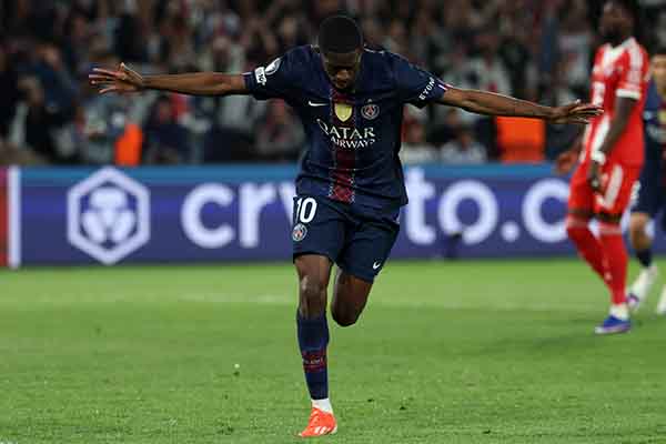 Ousmane Dembelé, delantero del PSG y ganador del Balón de Oro de la FIFA. Foto EFE