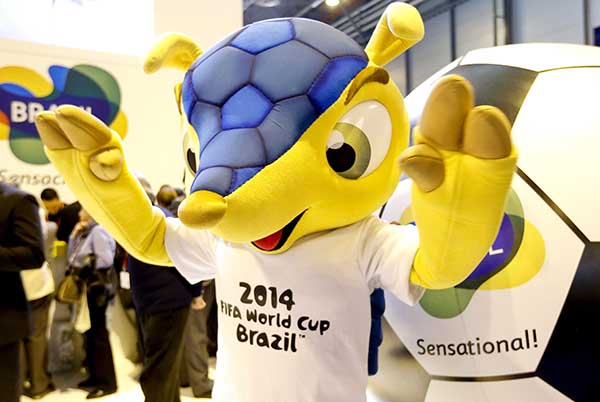 Fuleco, mascota oficial del Mundial 2014. (Foto EFE/JuanJo Martín)