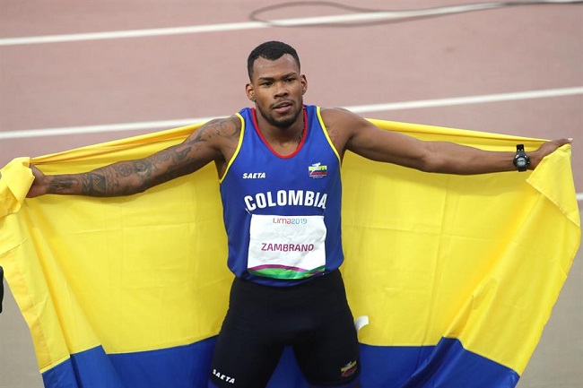 Anthony Zambrano, atleta olímpico colombiano, obtuvo medalla de oro en los Juegos Panamericanos de 2019 en Lima, por la categoría de 400 metros. 