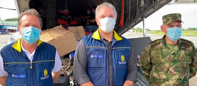El Presidente Duque aseguró que la prioridad del gobierno es avanzar en un plan a corto plazo de reconstrucción en la región que esté acompañado de la reactivación de la actividad laboral y productiva en la isla de Providencia.