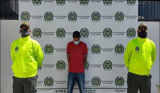 Hernán Enrique García Contreras, fue capturado por la Policía Metropolitana de Santa Marta.
