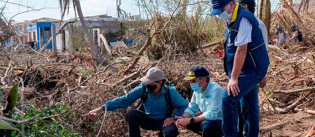 Profesionales en cabeza del ministro de Ambiente y Desarrollo Sostenible, Carlos Correa, conforman la Operación Cangrejo Negro, un plan para evaluar daños y proponer las acciones de restauración para las islas en los próximos 100 días.
