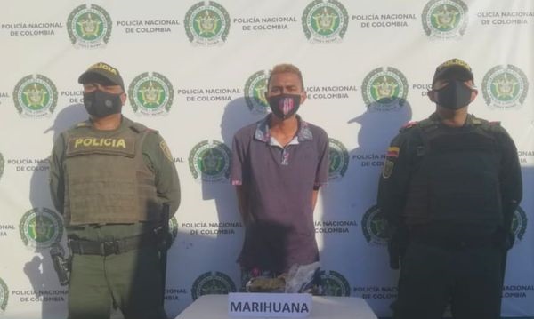 Eduardo José Mora Moncaris, capturado por portar mil gramos de marihuana.