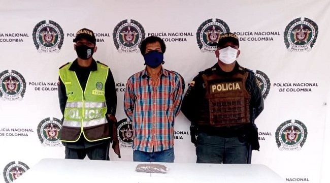Elkin de Jesús Noguera, detenido por la Policía Metropolitana portando drogas en Ciénaga.
