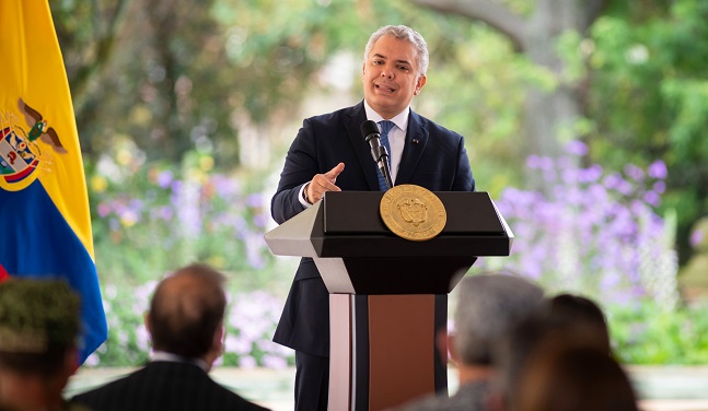 El Presidente Iván Duque indicó que, el esclarecimiento de crímenes contra líderes sociales ha llegado al 66%, según cifras de la Fiscalía General de la Nación.