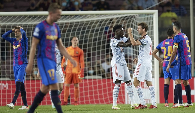 Barcelona fue inferior y terminó goleado por el Bayern en el inicio de la Liga de Campeones.