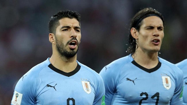 Luis Suárez y Edinson Cavani comandan la convocatoria de Uruguay para enfrentar a Colombia.