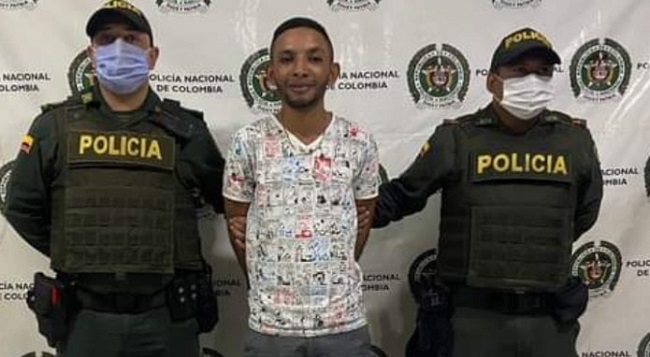 Yair Salcedo Paba, fue capturado por la Policía del departamento de Magdalena en el municipio de El Banco.