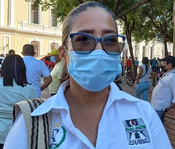 María del Carmen Ceballos, presidenta del Sindicato de Trabajadores de la Educación del Magdalena.