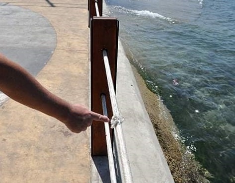 Cabuya de la infraestructura en estado de deterioro.