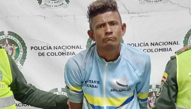 Luis Miguel Gómez Giraldo, alias Fosforito’, detenido por la Policía Nacional.