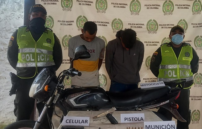 Samir Segundo Gómez Negrete y Jairo José Ríos García, fueron capturados por la Policía del Magdalena.