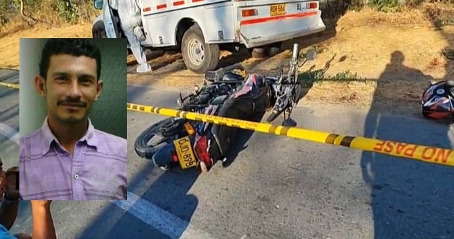 El cuerpo sin vida del motociclista, Luis Eduardo Puente,  quedó a un lado de la vía Ruta del Sol, tramo entre Santa Marta y Ciénaga.