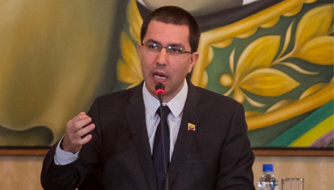 Jorge Arreaza, canciller de Venezuela.