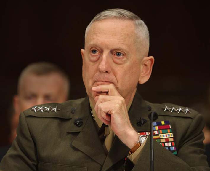 James Mattis, secretario de defensa norteamericano.