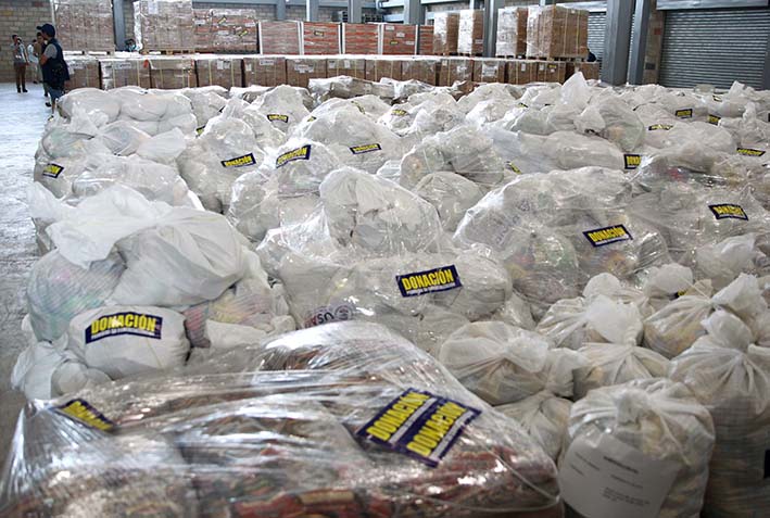 Bodegas donde se almacena la ayuda humanitaria para Venezuela en Cúcuta. 