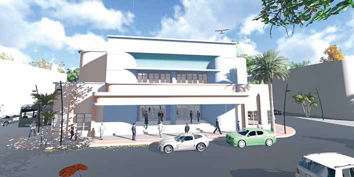 Así está proyectado quedaría el emblemático y patrimonio cultural Teatro santa Marta.